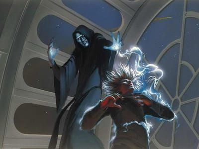 Artwork Title: The Emperor Attacks Luke