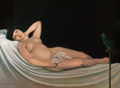Artwork Title: Femme au perroquet (Woman with Parrot)