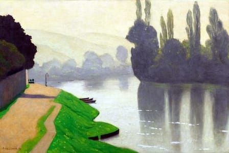 Artwork Title: Brume de matin aux Andelys - Morning Mist at Andelys