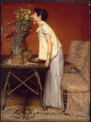 Artwork Title: Woman and Flowers