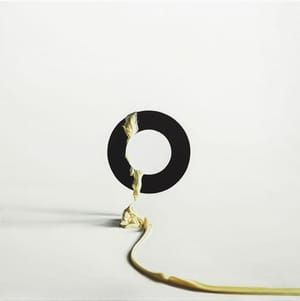 Artwork Title: Black Circle on White Background With Mayonnaise