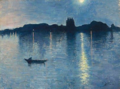Artwork Title: Le Lac au Clair de Lune