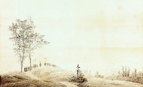 Artwork Title: Pilgrimage At Sunset
