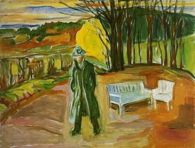 Artwork Title: Self Portrait in the Garden, Ekely