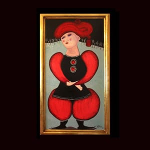 Artwork Title: Artem This Painting Is Hand Framed With Gallery Framing It Is 37 Wide 