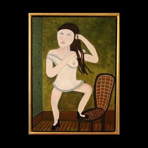 Artwork Title: Vera This Painting Is Hand Framed With Gallery Framing It Is 47 Tall X