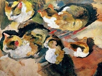 Artwork Title: Cats  Studies