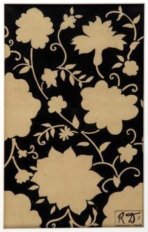 Artwork Title: Parterre de fleurs et de feuilles