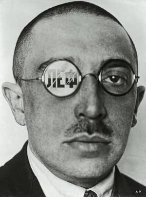 Artwork Title: Александр Родченко. «Осип Брик», фотомонтаж(Caricature showing Osip Brik. Variant of a cover for the