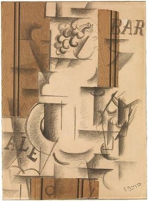 Artwork Title: Fruit Dish and Glass