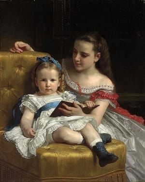 Artwork Title: Portrait of Eva and Frances Johnston