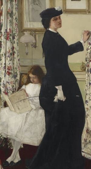 Artwork Title: Harmony in Green and Rose: The Music Room detail