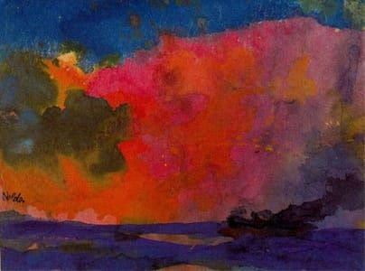 Artwork Title: Sea with Colorful Sky