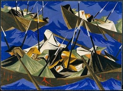 Artwork Title: Struggle Series - No. 10: Washington Crossing the Delaware