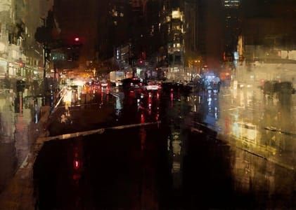 Artwork Title: Evening Storm on Market St