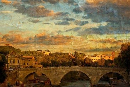 Artwork Title: Ponte Cestion At Sunset