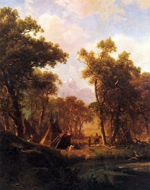 Artwork Title: Indian Encampment Shoshone Village