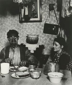 Artwork Title: Miner at his evening meal