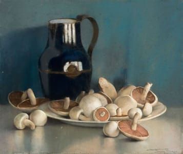 Artwork Title: Nature morte aux champignons et pichet (Still Life with Mushrooms and Pitcher)