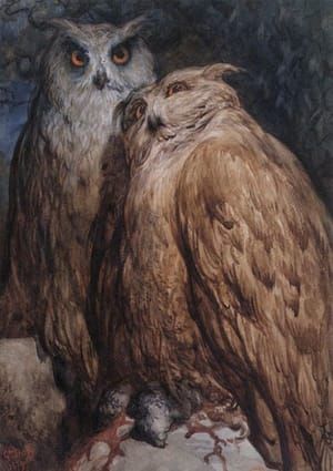Artwork Title: Two Owls