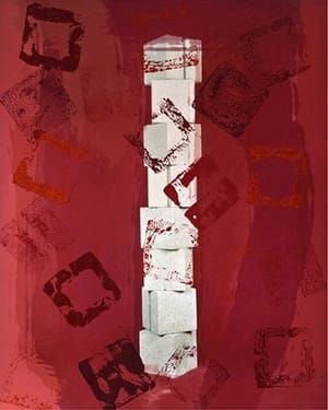 Artwork Title: Untitled (building blocks, red)