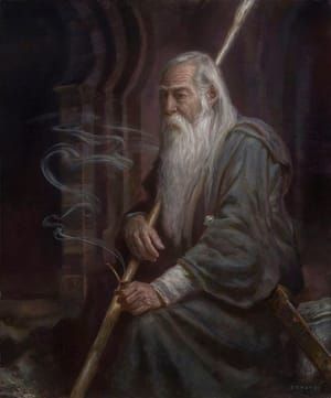 Artwork Title: Gandalf in Moria: The Three Doorways
