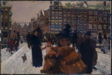 Artwork Title: The Singelbrug near the Paleisstraat in Amsterdam, ca