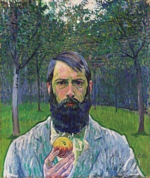 Artwork Title: Self Portrait with Apple