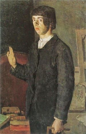 Artwork Title: The Student (Self Portrait)
