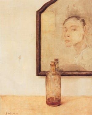 Artwork Title: Self Portrait with Bottle