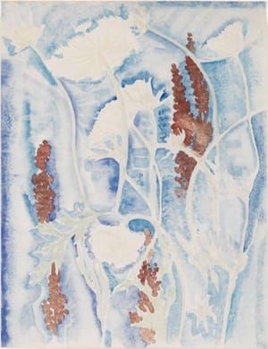Artwork Title: Flowers, White and Brown