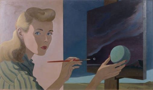 Artwork Title: Self Portrait with Landscape