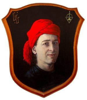 Artwork Title: Self Portrait in the manner of Van Eyck