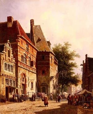 Artwork Title: A Sunlit Street On Market