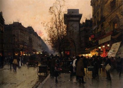 Artwork Title: Animation Pres de la Porte Saint Den