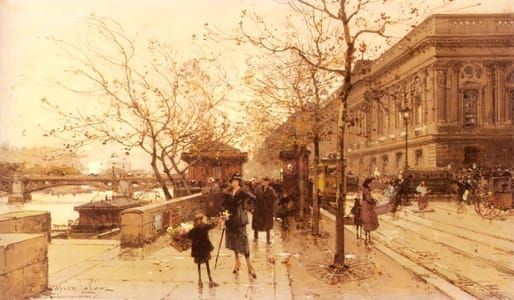 Artwork Title: Le Louvre Et La Passerelle De Arts