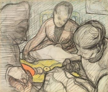 Artwork Title: Etude pour Les Couturières (recto); Homme (verso)