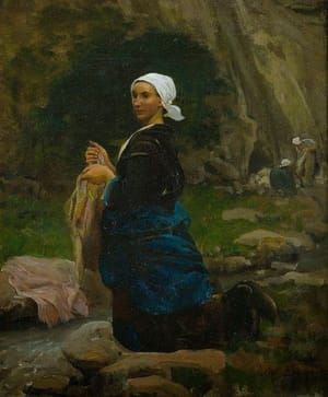 Artwork Title: Washerwoman in Brittany