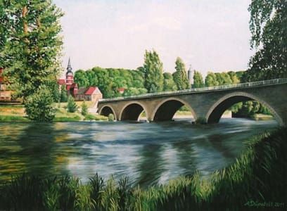 Artwork Title: Die Saale bei Camburg