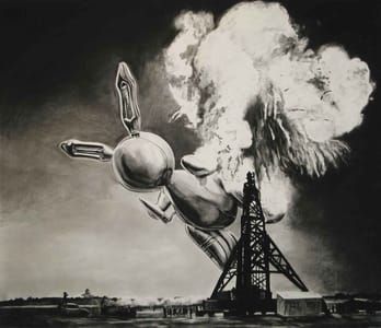 Artwork Title: Hindenbunny (metaphor for 21st Century art market hype)