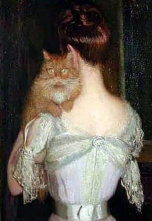 Artwork Title: Woman with Cat