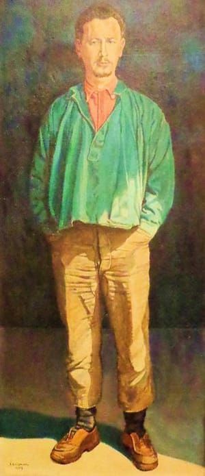 Artwork Title: Zelfportret in deuropening van atelier (Self Portait in Studio Doorway)