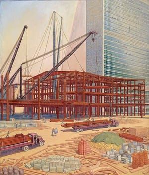 Artwork Title: Building the United Nations, #3: South End General Assembly