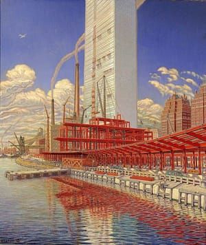 Artwork Title: Building the United Nations, #2: Ramp over FDR. Drive