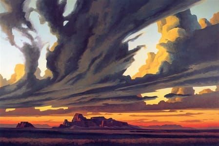 Artwork Title: Sweeping Clouds Overhead