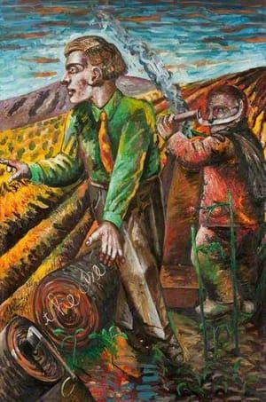 Artwork Title: Steel Moustache and the Axe