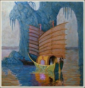 Artwork Title: Painted panel in Williard Straight's dressing room