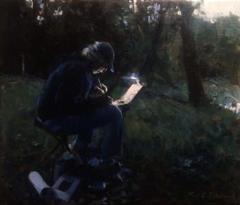 Artwork Title: Painter at Dusk