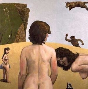 Artwork Title: West Bay with Leaping Cat and Felix
