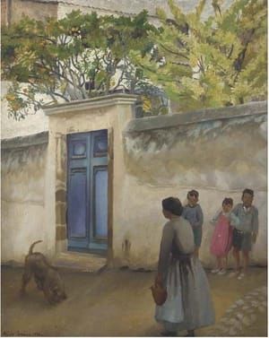 Artwork Title: Orange Tree in a Spanish Patio